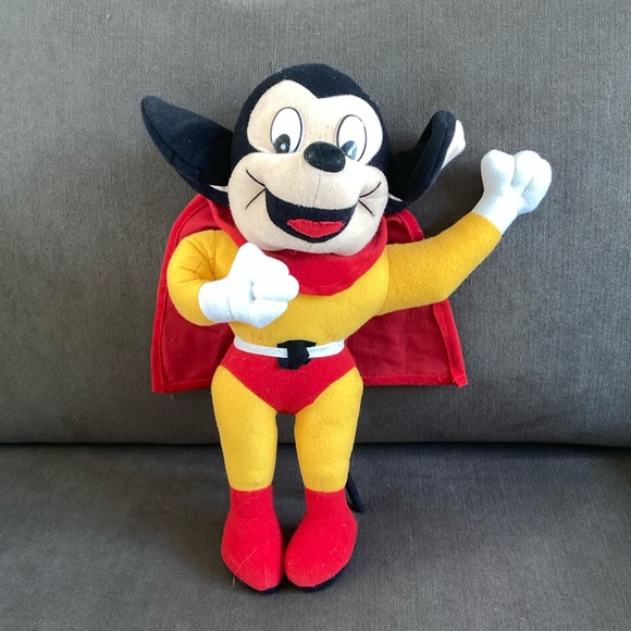 Vintage Terrytoons Viacom 14" Mighty Mouse Stuffed Plush - 1997 - Picture 1 of 7